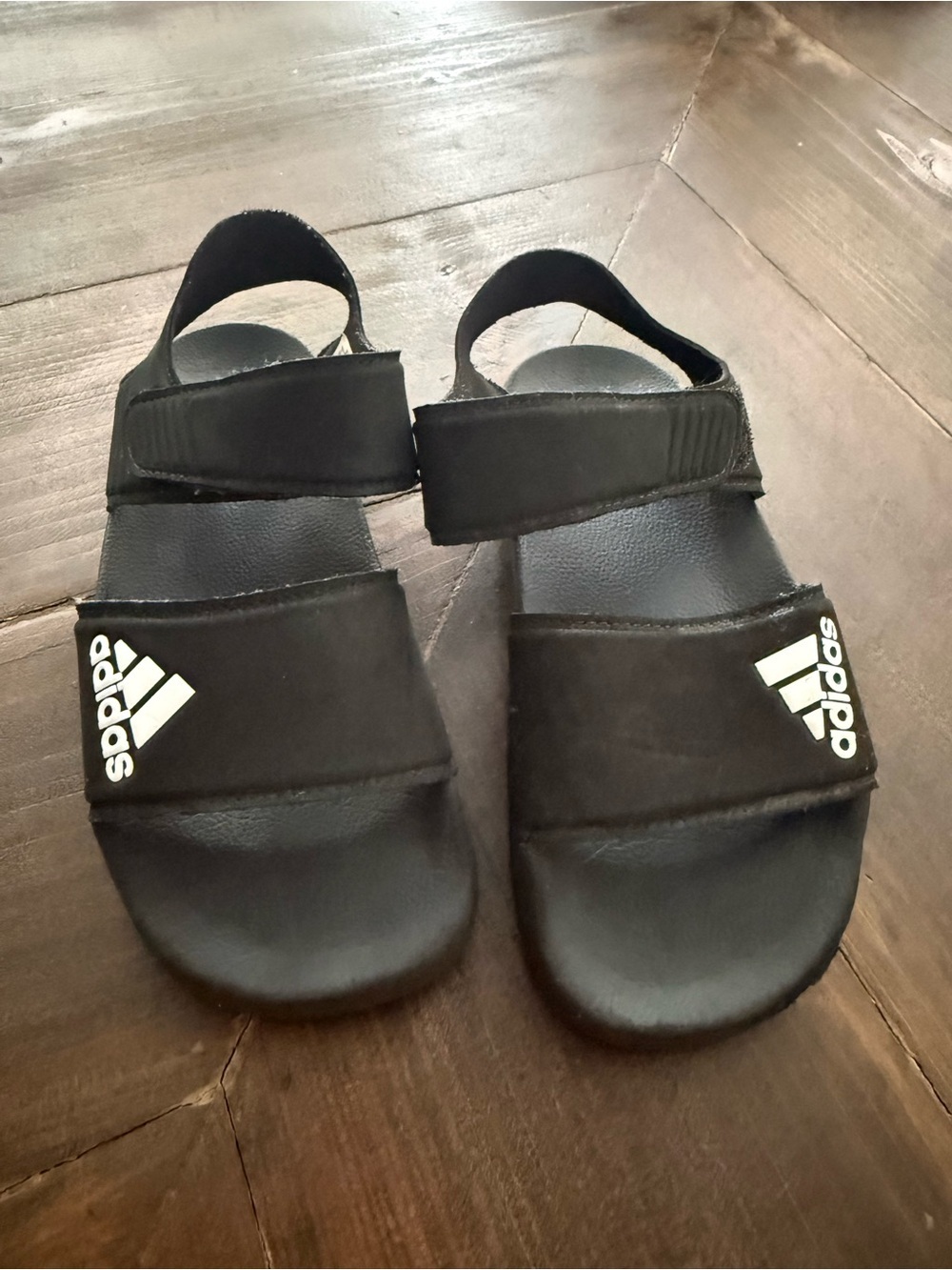 Adidas Boys Black Sandals Size 13K
